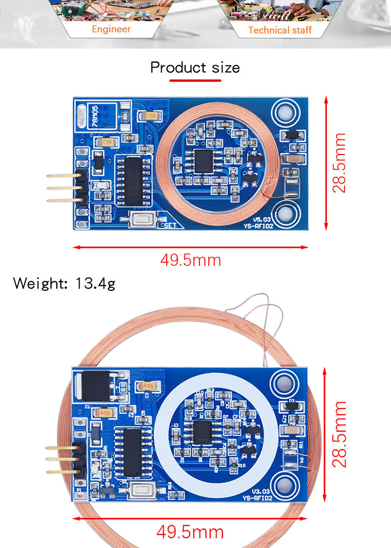 ID card learning module RFID reading card 5V 12V I/O port output 125K radio frequency microcontroller access card swipe DIY7