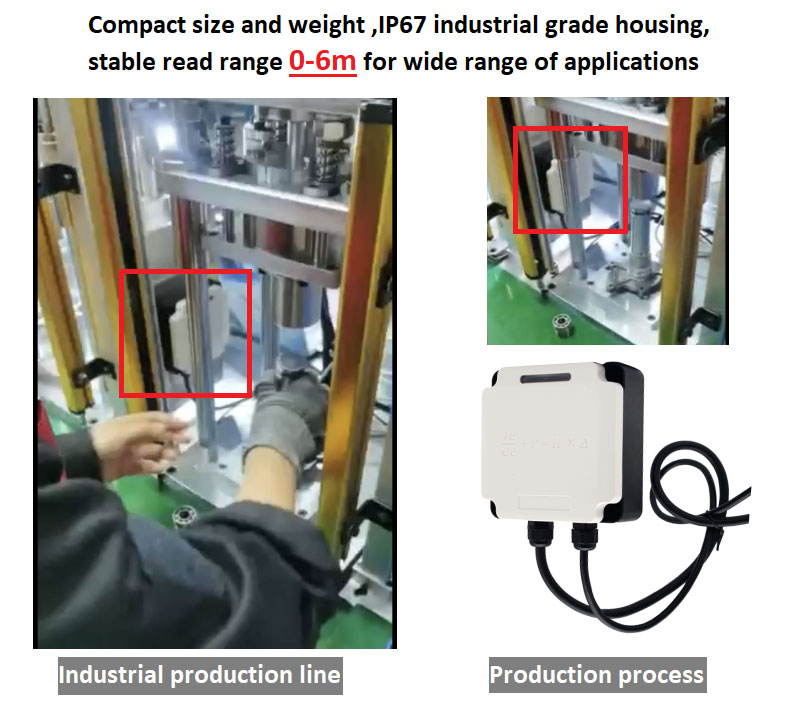 RFID Industrial Reader Modbus connected PLC UHF RFID 915M all-in-one production line management 5