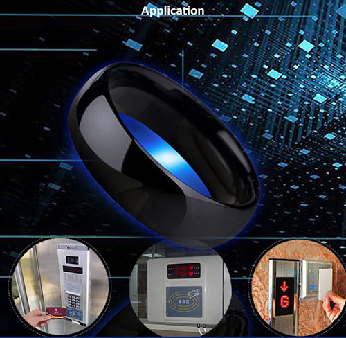 Epoxy resin material semi-ceramic NFC smart ring 3