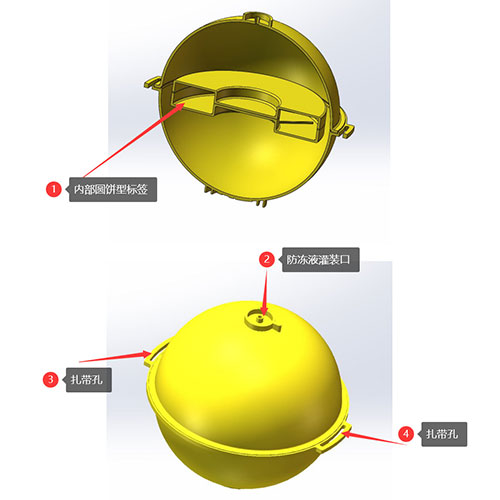 Power cable gas Petroleum water supply communication pipeline positioning RFID electronic marker ID marking ball 2