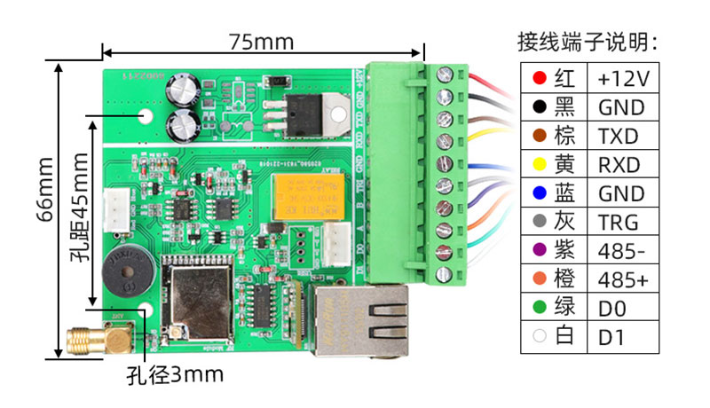 UHF rfid module 915M reader module UHF radio frequency identification card reader module embedded